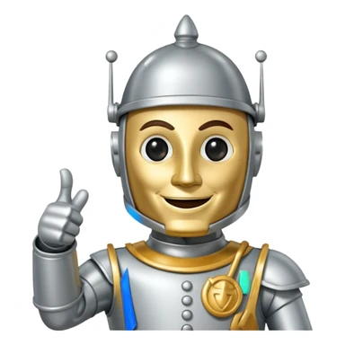 Tin man giving a thumbs up sticker