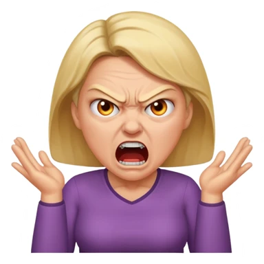 angry mom yelling sticker