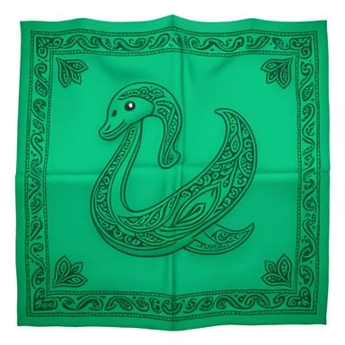 Green Paisley Bandana sticker