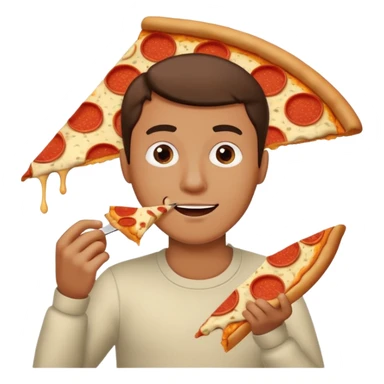 man who eat pizza
 sticker