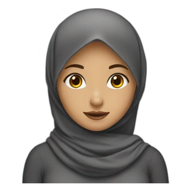 Girl with hijab and her name is Nur sticker