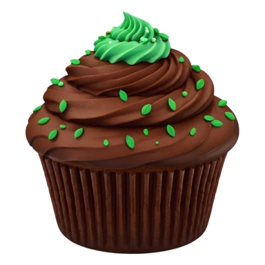 chocolate mint cupcate sticker