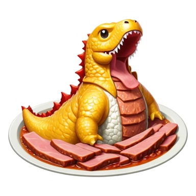  SPAM meat godzilla slop art sticker