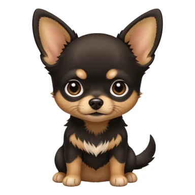  black-black   baby Chihu dog sticker