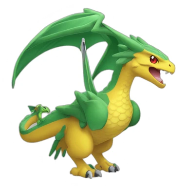 Pokémon dracofeu qui fait du golf sticker