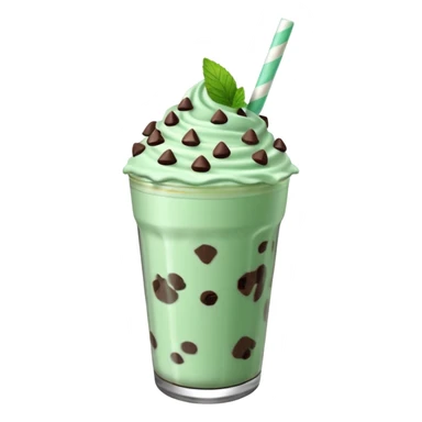 Mint chocolate chip milkshake sticker