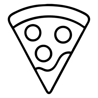 outlined slice of pizza icon sticker