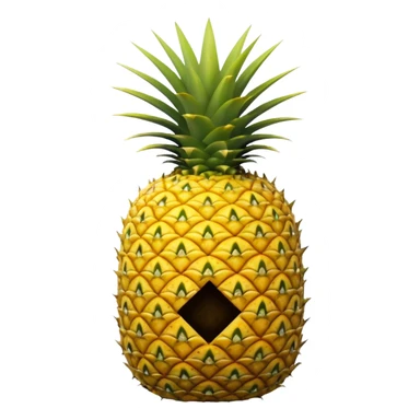 A pineapple flipped 180 degrees clockwise around the z axis   sticker