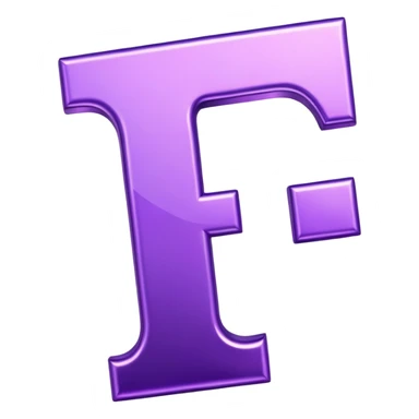 The letter “T” in shiny purple  sticker