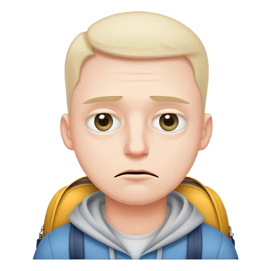 Face with tired eyes and bags under his eyes  sticker