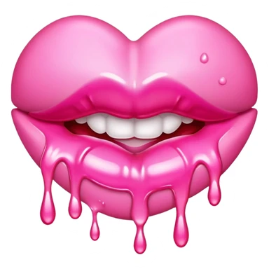 Drippy kisses lips sticker