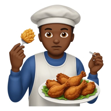 black guy, thug, shiesty, stealing, fried chicken, sticker