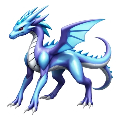  Cool Edgy Shiny Godly Ethereal Digimon-Suicune-Dialga-Kyurem-Latios-Reptile, full body, four legs sticker