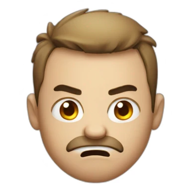 Angry person with raised eyebrow  sticker