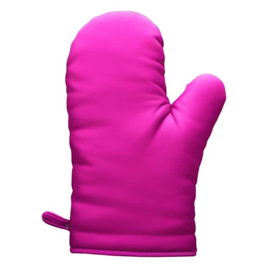 Realistic magenta oven mitt sticker