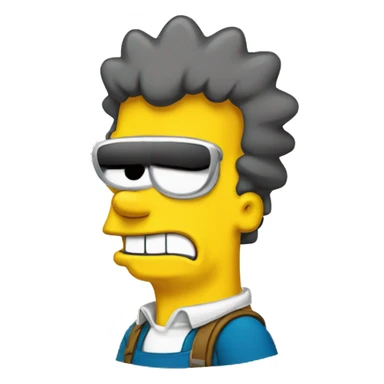 Bart simpson señalando sticker