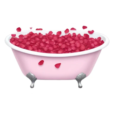 Tub with rose petals sticker