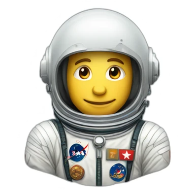 yuri gagarin with cosmonaut helmet sticker