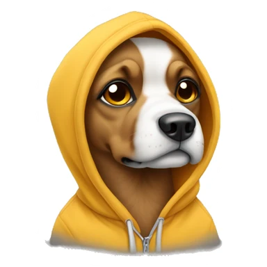 Dog wear a hoodie sticker