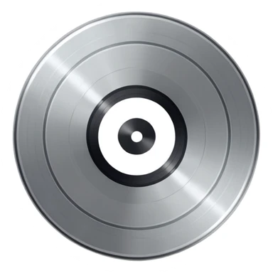 platinum vinyl record with a white middle sticker