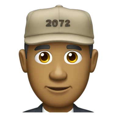 Barack Obama with a Donald Trump cap on his head sticker