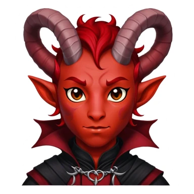 dnd male character tiefling and cloth sticker