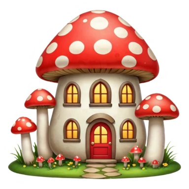mushroom house sticker