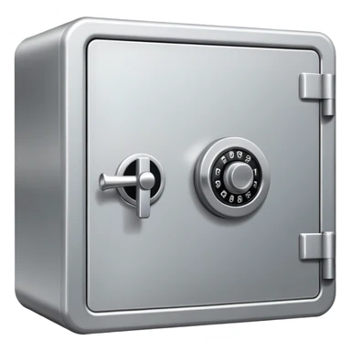 metal safe with lock sticker
