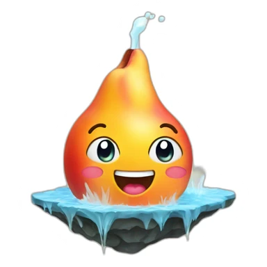 happy geyser peach sticker
