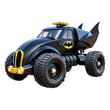 futuristic Batman’s Venomobile  loosely based on 1956 freightliner moving truck Lego (flat long straight organically-shaped mechanical roomy interior seating inside the body) stealthy town hot rod desert dirt racing rwd buggy  sticker