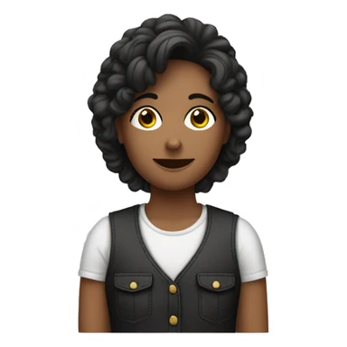 Kind mit Mama braune und schwarze Haare  sticker