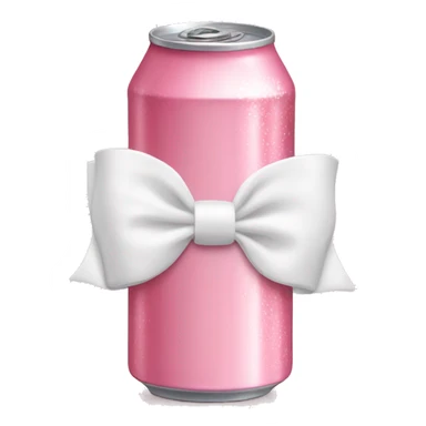 light pink diet coke with white bow sticker