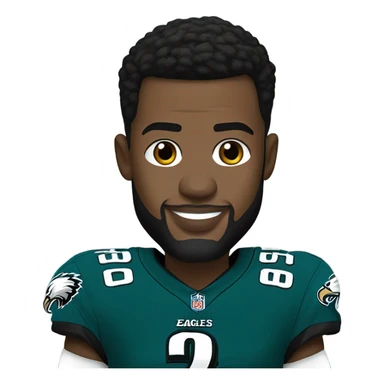 Darius Slay in an Eagles jersey with his arm in a sling.  sticker
