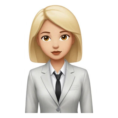 woman simple suit jacket shirt polish sticker