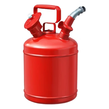 red gas can ios emoji with handle and cap 2d sticker
