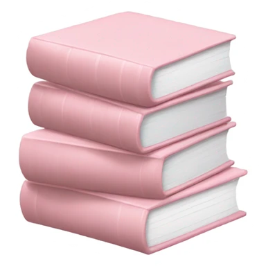 light pink book stack sticker