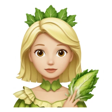Femme blonde 👩🏼 déguisée en endive sticker