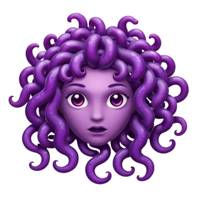 Hazme una medusa con piel de uva morada sticker