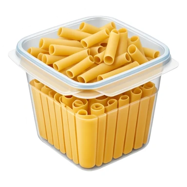 pasta in plastic container sticker