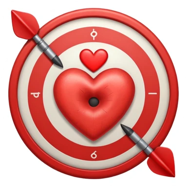 heart in the middle of the target sticker