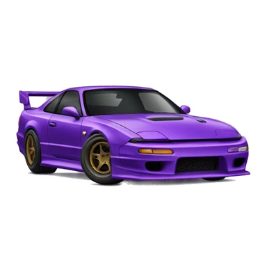 purple race car 240sx sticker