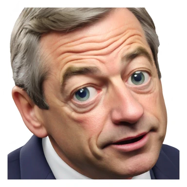 Nigel Farage side profile Pog expression sticker