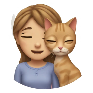 cat with girl dreaming sticker