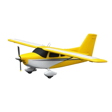 Real airplane cessna modelo 182 yellow sticker