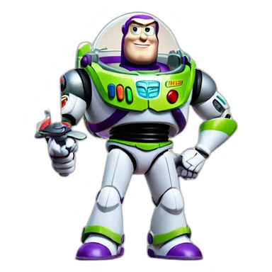 Buzz lightyear with sword sticker
