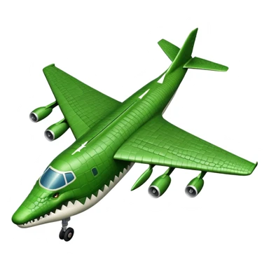 crocodile shaped bomber airplane sticker