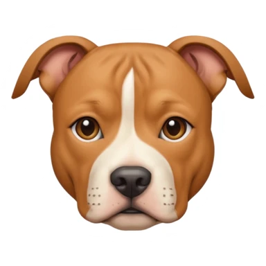 light brown American Staffordshire Terrier facing forwards, head and shoulders sticker