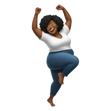 Fat black lady dancing  sticker