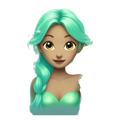 Fairy wings in light green and blue touches with sparkls and glitter on the magical wings. sticker