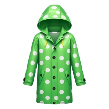 green polka dot raincoat sticker